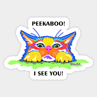 PicatsoCats Peekaboo Sticker